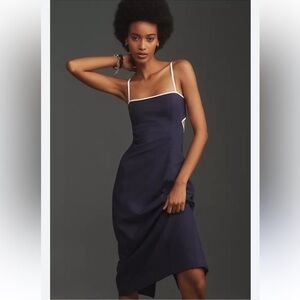 NWT The Dafni Cutout Linen Midi Dress by Maeve